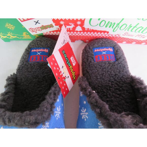 New REEF X TIPSY ELVES Light Up Melting Snowman Slippers Unisex M/7 W/9 - Picture 2 of 8